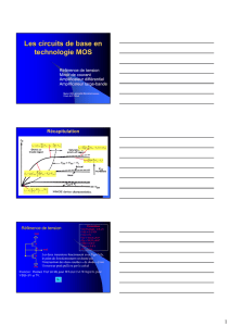 6. Les circuits de base en technologie MOS