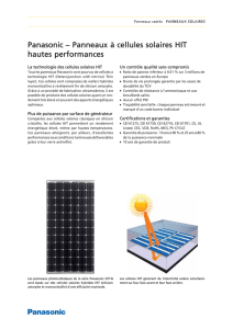 Panasonic – Panneaux à cellules solaires HIT hautes performances