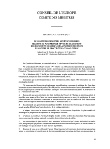Recommandation R (97) 11 du Comité des Ministres aux Etats