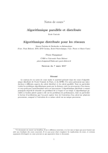 Notes de cours Algorithmique parallèle et distribuée