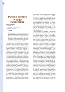 Python comme langage scientifique