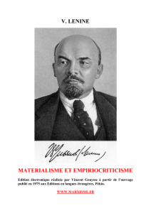Lénine - Matérialisme et empiriocriticisme - communisme