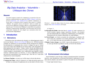 Big Data Analytics – Volumétrie – L`Attaque des Clones