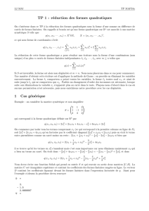 TP 1 : réduction des formes quadratiques 1 Cas générique
