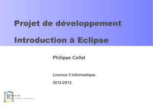 Projet de développement Introduction à Eclipse