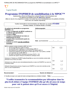 Programme INSPIRED de sensibilisation à la MPOC