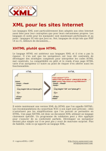 XML pour les sites Internet