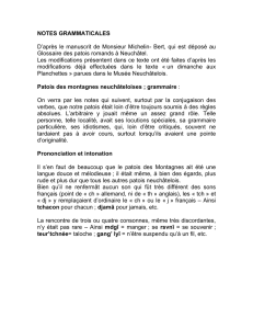 NOTES GRAMMATICALES D`après le manuscrit de Monsieur