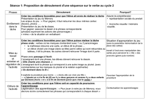 Séance 1: Proposition de déroulement d`une séquence sur le verbe