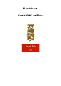 Fiche de lecture, Francis BALLE, Les Médias - C@pesdocte