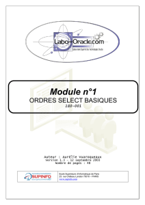 Oracle Ordres Select Basiques