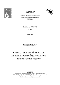 Les Cahiers du CRISCO n° 16