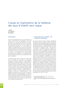 Causes et implications de la faiblesse des taux d`intérêt