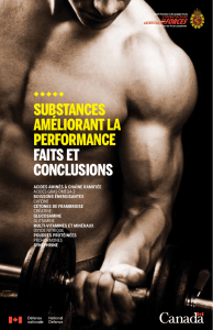 Substances améliorant la performance : Faits et conclusions