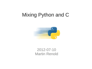Mixing Python and C