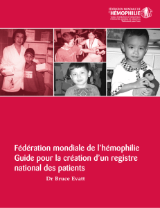 Guide pour la création d`un registre national des patients