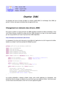 Chantier JDBC - Framework gus05