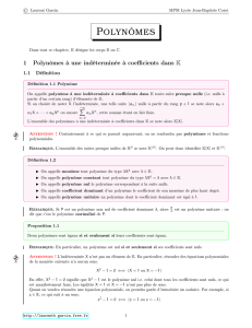 polynômes - Laurent Garcin