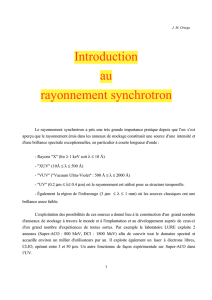 Introduction au rayonnement synchrotron
