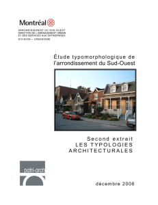 typologie architecturale de l`arrondissement sud