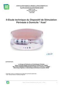 II-Etude technique du Dispositif de Stimulation Périnéale à Domicile