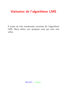 Variantes de l`algorithme LMS