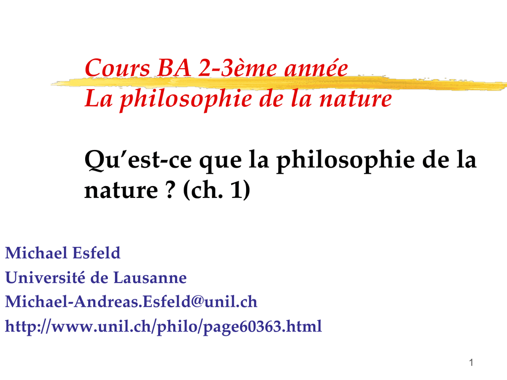 la nature philosophie terminale dissertation