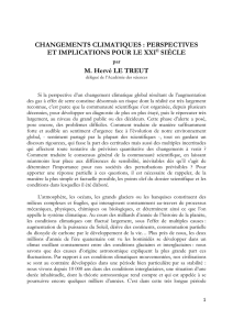 perspectives et implications pour le XXIe siècle