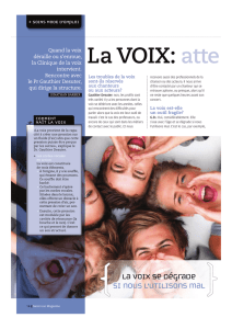 La VOIX - Cliniques universitaires Saint-Luc