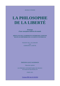 la philosophie de la liberté - Version PDF du