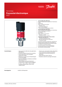 Pressostat électronique MEP