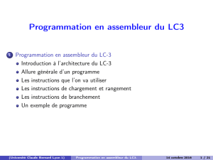 Programmation en assembleur du LC3.