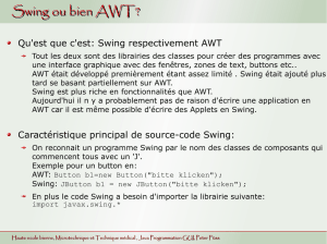 Swing ou bien AWT? - BFH