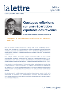 Quelques réflexions sur une répartition équitable des revenus…