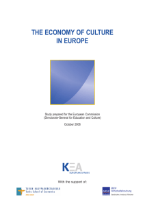 l`économie de la culture en Europe