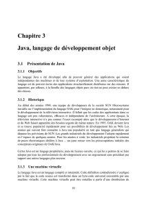 Chapitre 3 Java, langage de développement objet