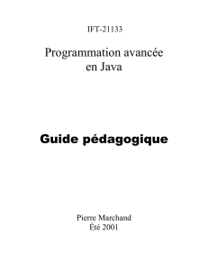 Programmation avancée en Java Guide