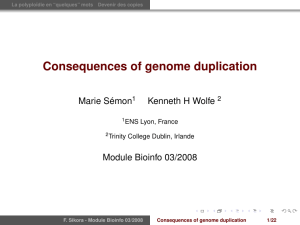 Consequences of genome duplication