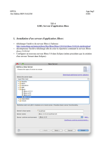 1. Installation d`un serveur d`application JBoss - LRDE