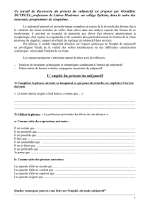 L` emploi du présent du subjonctif