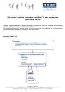 Raccorder l`unité de ventilation Healthbox II à un système