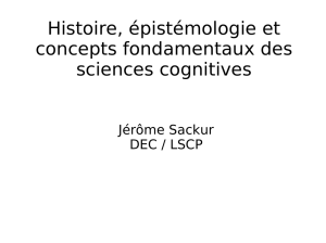 Sackur Une Brève histoire des Sciences Cognitives