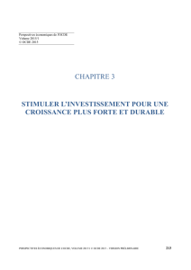 Stimuler l`investissement pour une croissance plus forte et