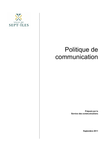 Politique de communication - Ville de Sept-Iles