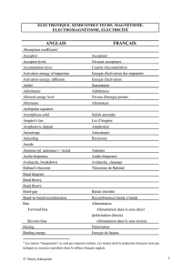 Electronique, semiconducteurs, magnétisme…