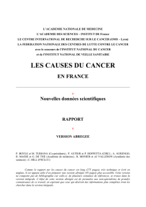 rapport sur les causes du cancer