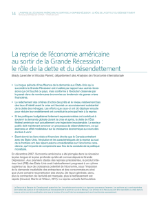 La reprise de l`économie américaine au sortir de la Grande