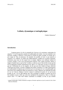 Leibniz, dynamique et métaphysique, par Frédéric Deluermoz