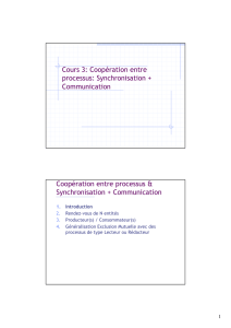 Cours 3: Coopération entre processus: Synchronisation +