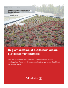 Réglementation et outils municipaux sur le bâtiment durable